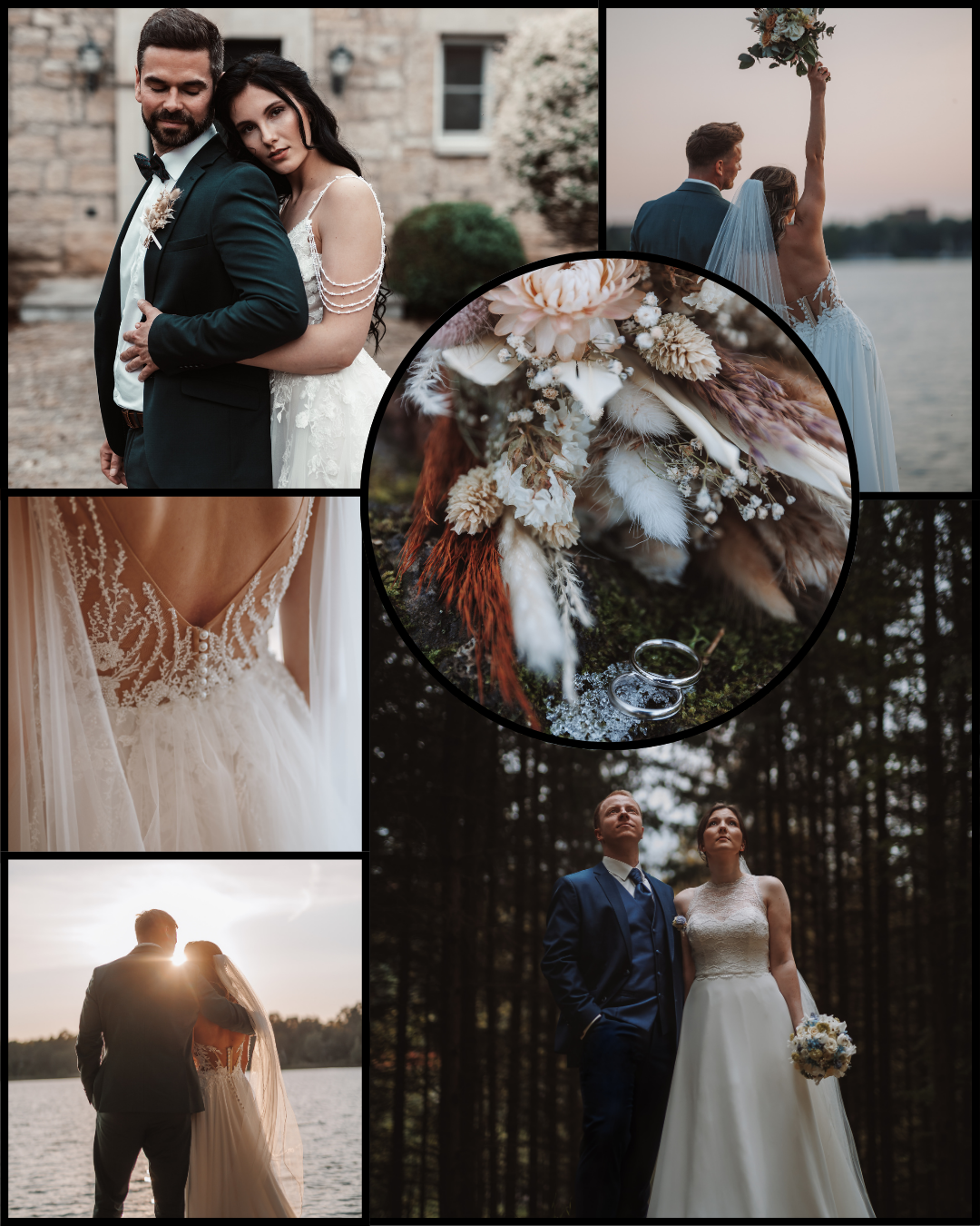 Verschiedene Hochzeitspaare in Posen 