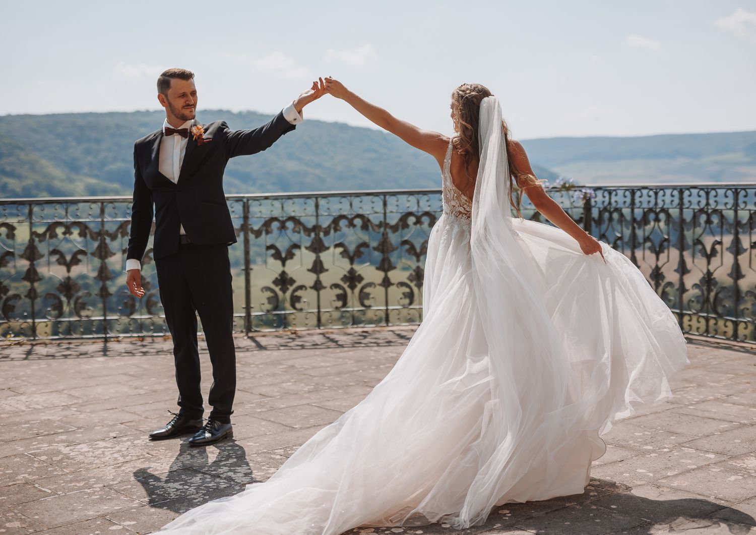 Hochzeitspaar auf den Dornburger Schlössern